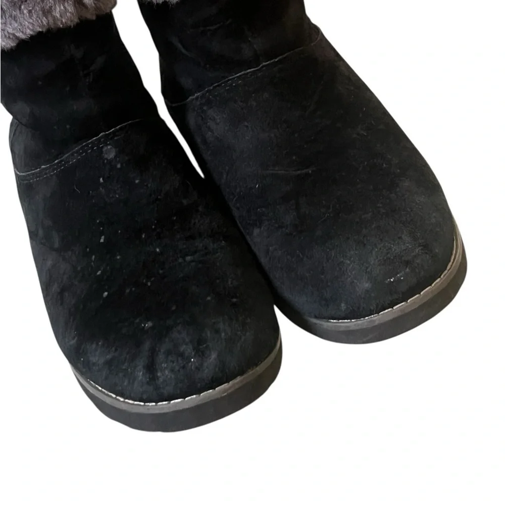 Ugg Skylir black suede shearling lined winter boots